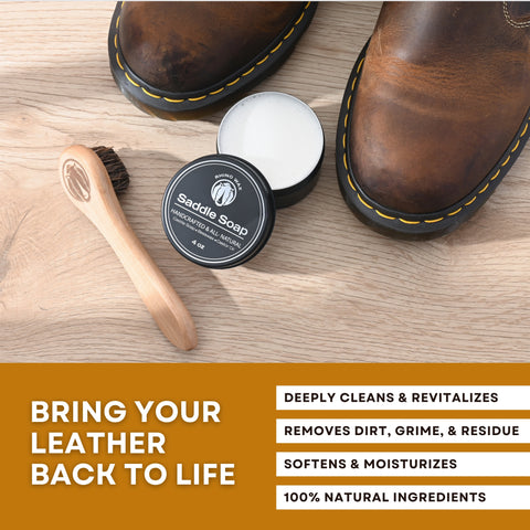 Saddle Soap for Leather Cleaning - 100% All Natural (4oz) Saddle Soap for Leather Cleaning - 100% All Natural (4oz)