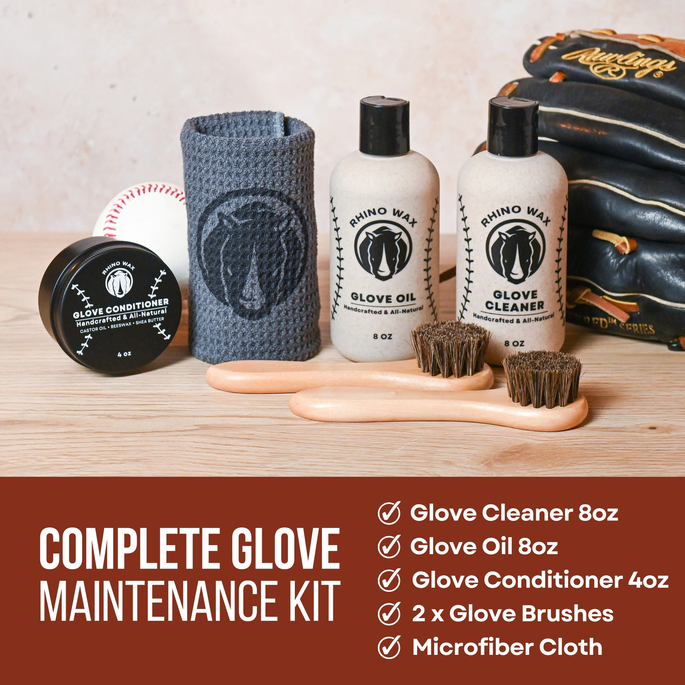 Baseball Glove Maintenance Complete Kit