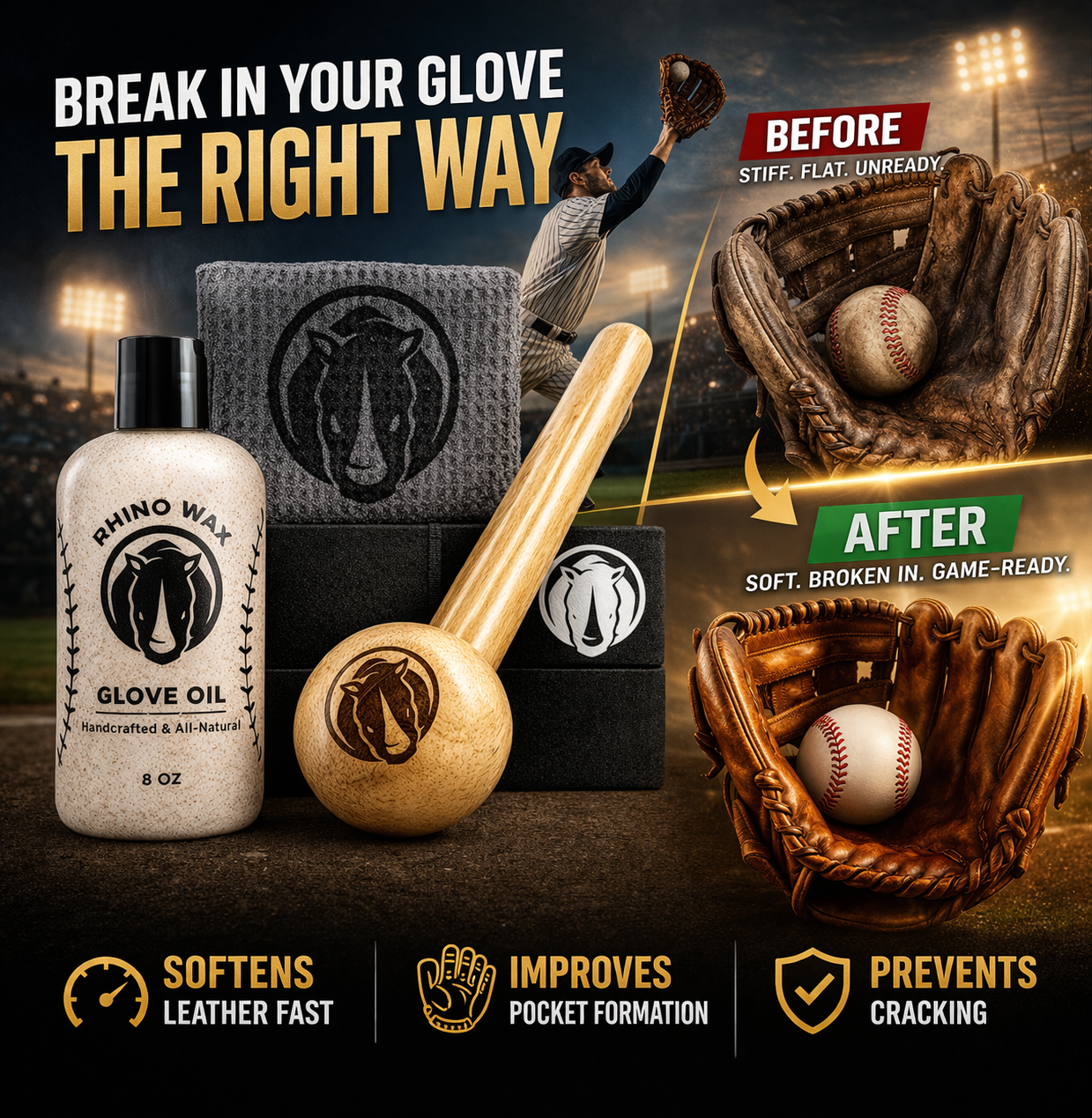 Baseball Glove Break-in Essentials Kit