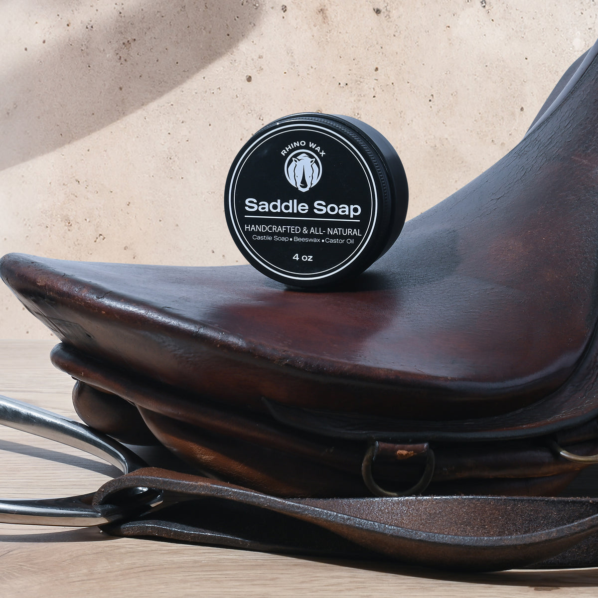 Saddle Soap for Leather Cleaning - 100% All Natural (4oz)