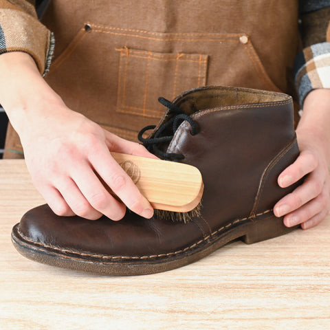 100% Genuine Horse Hair Shoe or Boot Brush