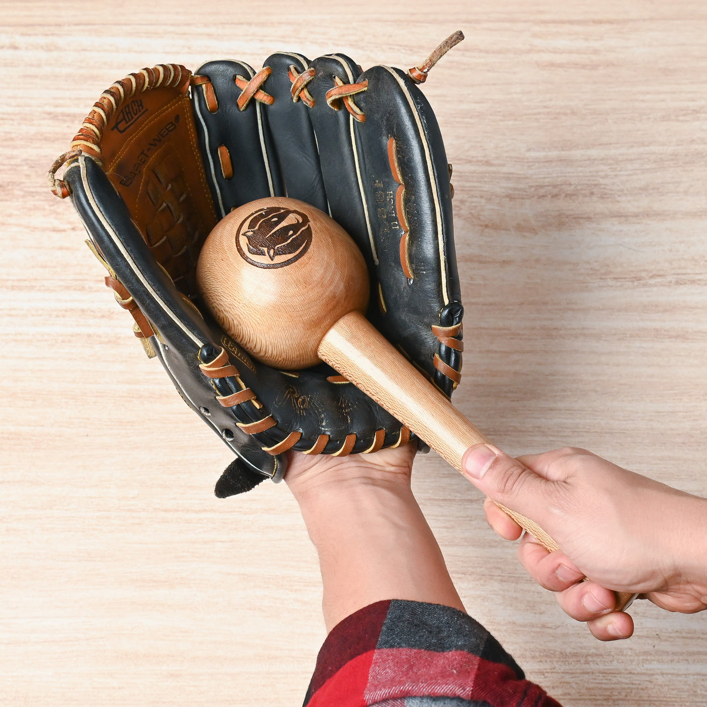 Softball Glove Basic Break In Kit - Softball Mallet and Glove Wrap