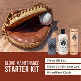 Baseball Glove Maintenance Starter Kit - Oil, Conditioner, Microfiber Towel