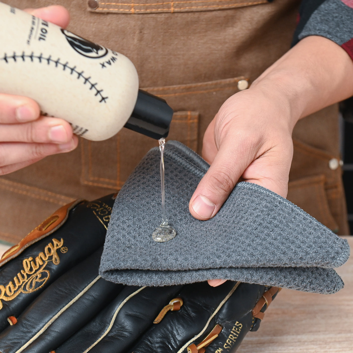 Baseball Glove Maintenance Starter Kit - Oil, Conditioner, Microfiber Towel